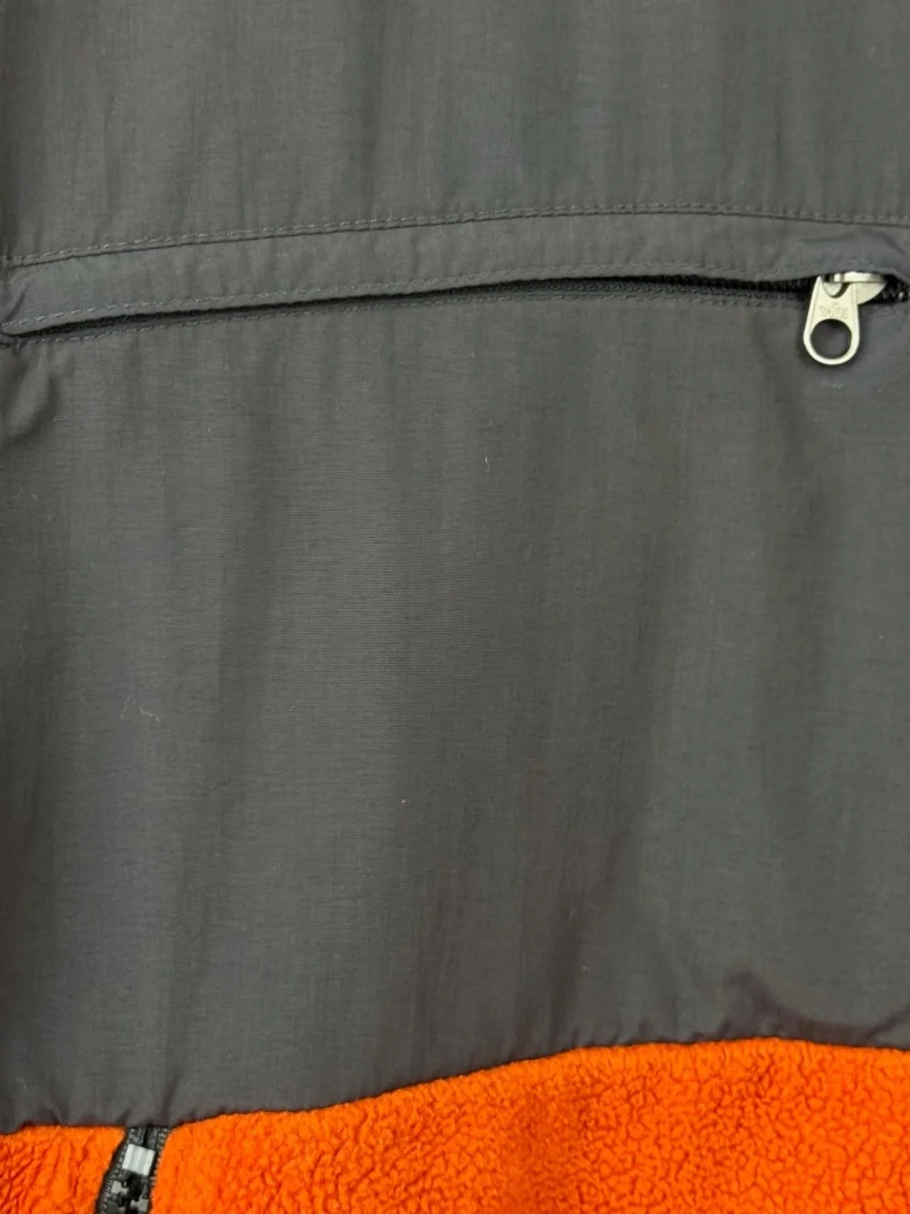The North Face Men’s Denali Polartec Fleece Full Zip Jacket Orange Gray XL